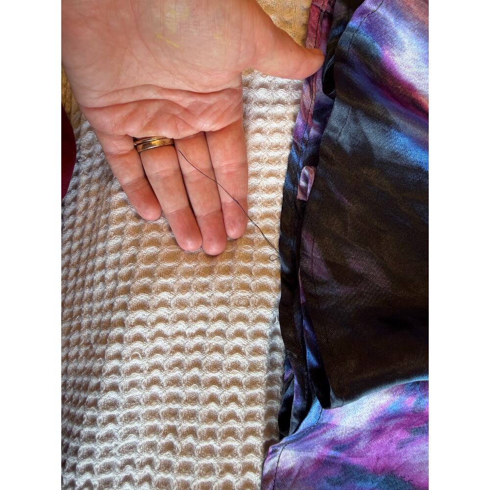 Boho Hippie Tie Dye Retro Silkey Elastic Waist Maxi/ Midi Skirt Lg Her Destiny - Picture 11 of 16